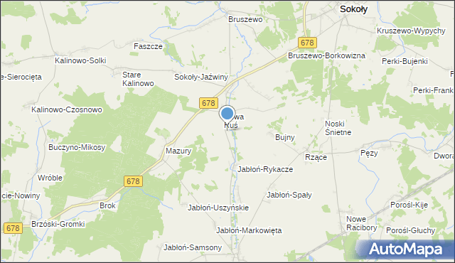 mapa Bujny-Biszewo, Bujny-Biszewo na mapie Targeo